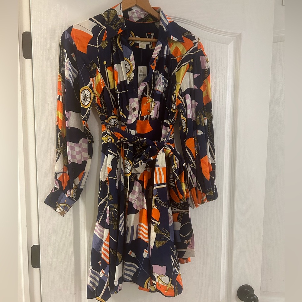 Scarf print Maeve by Anthropologie dress, never worn, new with tags, size XS